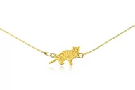 Bransoletki - Bransoletka z kotem europejskim złotym na łańcuszku - miniaturka - grafika 1