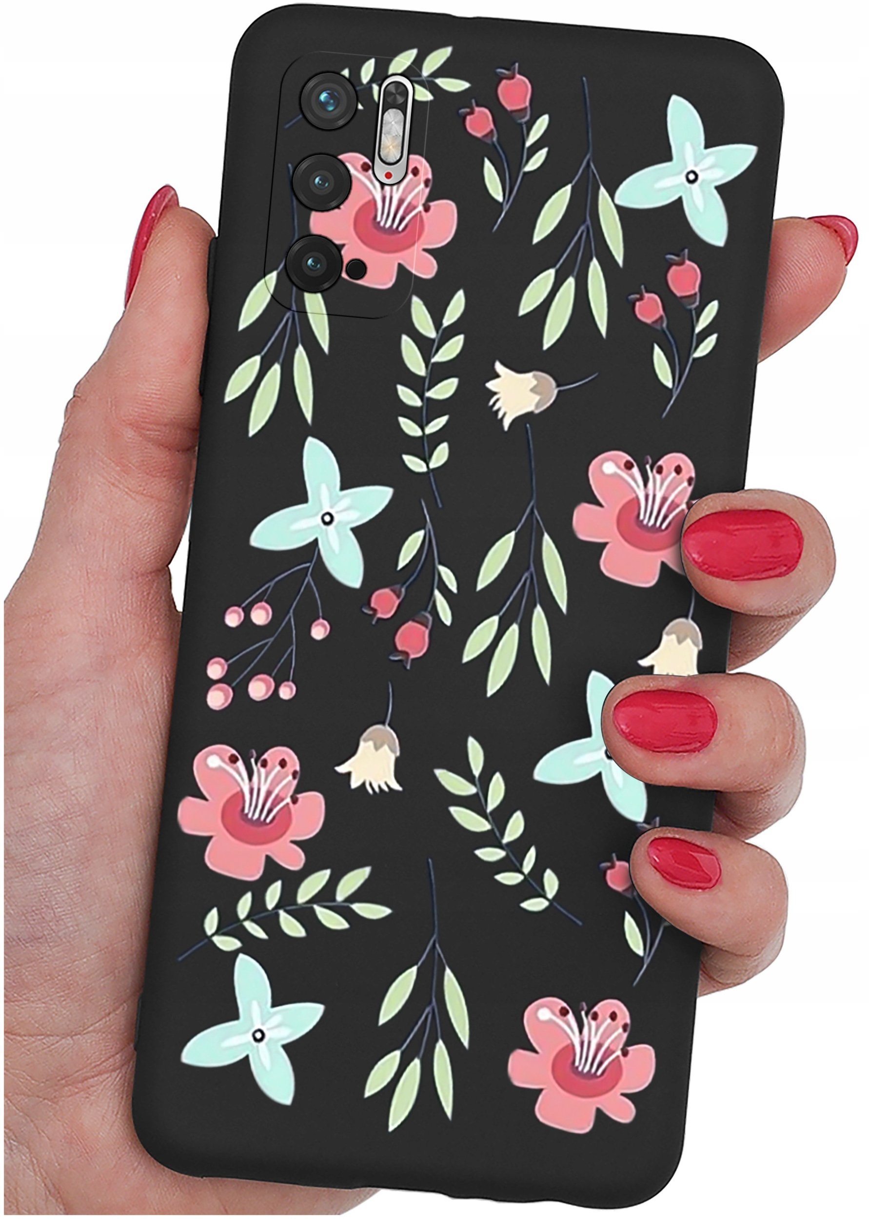 ETUI do Xiaomi Redmi Note 10 5G WZORY SILIKONOWE MATT CASE + SZKŁO 9H