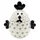Dekohelden24 Ceramiczna cukiernica/puszka na zapasy w kształcie kurczaka w kształcie jajka, czarno-biała, wymiary dł./szer./wys.: ok. 20 x 15 x 20 cm, 20 cm