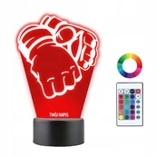Lampy stojące - Lampka Nocna 3D LED Rękawice MMA Prezent - miniaturka - grafika 1