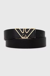 Emporio Armani pasek damski kolor czarny - Paski - miniaturka - grafika 1