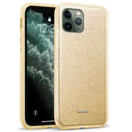 Etui i futerały do telefonów - Etui na telefon komórkowy Apple iPhone 11 Pro Max Etui z brokatem Pokrowiec ochronny TPU, złoty - miniaturka - grafika 1