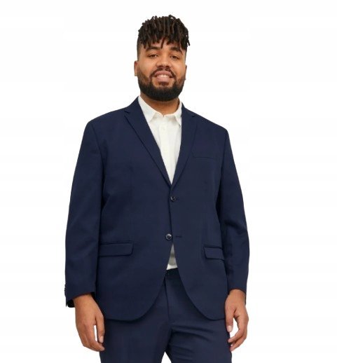JACK & JONES GRANATOWA MARYNARKA SLIM Z KIESZENIAMI I GUZIKAMI 60 J7A