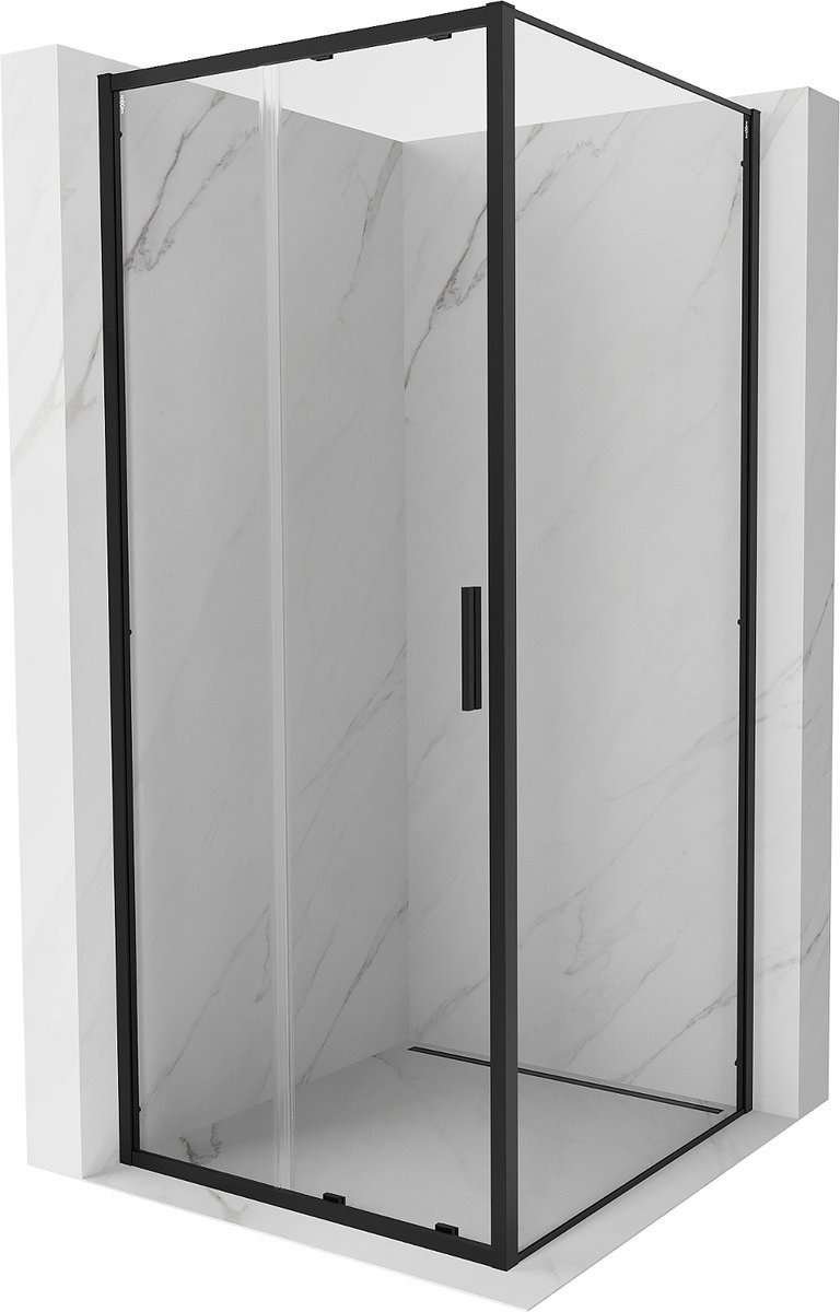 Mexen Exo kabina prysznicowa rozsuwana 120 x 120 cm, transparent, czarna - 8151-120-120-70-00