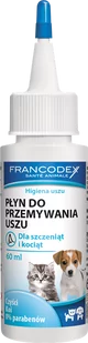 Francodex Francodex Płyn do przemywania USZU dla SZCZENIˇT I KOCIˇT 60ml - Pielęgnacja uszu i oczu zwierząt - miniaturka - grafika 1