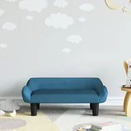 Meble do sypialni - vidaXL Sofa dla dzieci, niebieska, 70x40x24 cm, aksamit - miniaturka - grafika 1