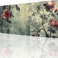 Podkładki pod mysz - PODKŁADKA POD MYSZKĘ XXL Vintage Rose 90x40 TILT Antypoślizgowa Duża - miniaturka - grafika 1