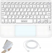 Akcesoria do tabletów i e-booków - Zenwire Klawiatura Bezprzewodowa Bluetooth z Touchpadem SLIM do Telefonu Tabletu iPad Zenwire WLK-619 - miniaturka - grafika 1