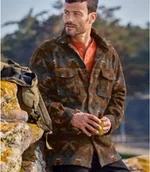 Koszule męskie - Polarowa koszula wierzchnia w azteckie wzory Mężczyzna Atlas For Men - Kolor : Motywy - Rozmiar : 4XL - miniaturka - grafika 1