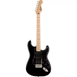 Squier Sonic Stratocaster HSS Maple Fingerboard Black Pickguard Black - Gitary elektryczne - miniaturka - grafika 1