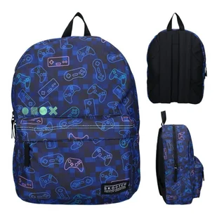 Vadobag Plecak Szkolny Przedszkolny Młodzieżowy Na Wycieczki Dziecięcy Skooter Never Underestimate Gamers Niebieski - Plecaki szkolne i tornistry - miniaturka - grafika 1