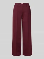 Spodnie damskie - Spodnie materiałowe z szeroką nogawką z przeszytym kantem model ‘KATE’ - miniaturka - grafika 1