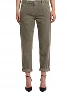 Spodnie damskie - G STAR RAW SPODNIE CHINOS SZARE Z WYSOKIM STANEM I MANKIETEM 31/34 JQA - miniaturka - grafika 1