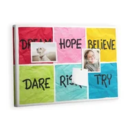 Tablice i flipcharty - Kolorowy Organizer - Tablica Korkowa z Pinezkami - Tablica motywacyjna 60x40 cm - miniaturka - grafika 1