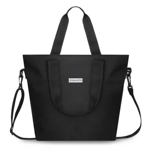 Czarna, Damska Torba Na Ramię, Torebka Shopper 35X34X17 Cm Zagatto Uniwersalny - Torebki damskie - miniaturka - grafika 1