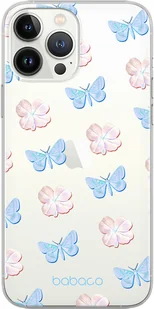 Etui do Apple IPHONE 14 Kwiaty 043 Babaco Nadruk częściowy Przeźroczysty - Etui i futerały do telefonów - miniaturka - grafika 1