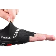 Rękawiczki rowerowe - Rękawiczki rowerowe Rockbros S143-BK XL z wkładkami żelowymi - czarne - miniaturka - grafika 1