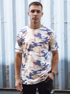 Koszulki męskie - Koszulka męska beżowa moro Dstreet RX5589-XL - miniaturka - grafika 1