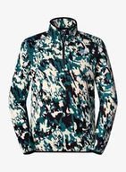 Bluzy sportowe męskie - Bluza polarowa The North Face 100 Glacier Printed 1/4 Zip - deep nori trail grid - miniaturka - grafika 1