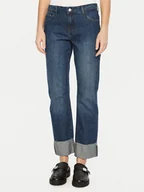 Spodnie damskie - Noisy May Jeansy Sanja 27033147 Granatowy Straight Fit - miniaturka - grafika 1
