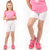 Spodenki damskie - Krótkie spodenki Legginsy 1/2 Kolarki Dziecięce Getry Szorty Białe 116 - miniaturka - grafika 1