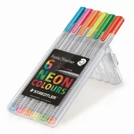 Długopisy - Staedtler Cienkopis 6 Neonowych - miniaturka - grafika 1