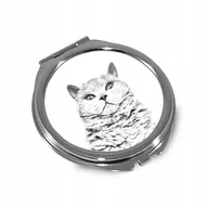 Lusterka do makijażu - Kot selkirk rex krótkowłosy Lusterko kieszonkowe - miniaturka - grafika 1