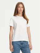 Koszulki i topy damskie - Calvin Klein T-Shirt LV044C905G Biały Regular Fit - miniaturka - grafika 1