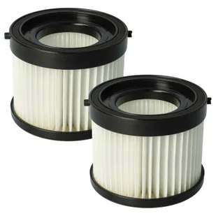 vhbw 2x filtry do odkurzacza kompatybilne z odkurzaczem Milwaukee M18 CV-0, M18 CV - filtr HEPA czarny biały Czarno biały - Filtry do odkurzaczy - miniaturka - grafika 1