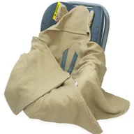 Otulacze - OTULACZ DO FOTELIKA NOSIDEŁKA MUŚLINOWY Z KAPTURKIEM KOCYK Kerstin - miniaturka - grafika 1