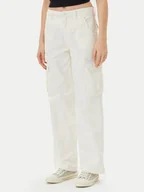 Spodnie damskie - Guess Jeans Jeansy W4YB61 WGCV1 Écru Straight Leg - miniaturka - grafika 1