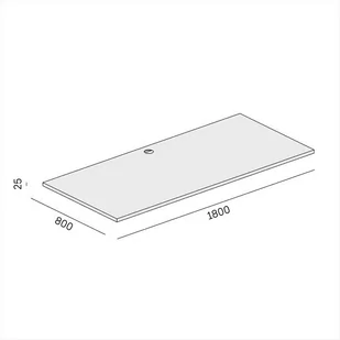 Blat roboczy do biurka BLOCK, 1800 x 800 x 25 mm, dąb naturalny - Blaty meblowe i parapety okienne - miniaturka - grafika 4