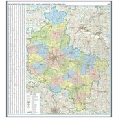 Mapy i plansze edukacyjne - EkoGraf, Województwo wielkopolskie mapa ścienna administracyjno-drogowa na podkładzie do wpinania - pinboard, 1:200 000 - miniaturka - grafika 1