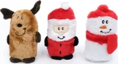 Zabawki dla psów - Zippy Paws Pluszowe zabawki dla psa Święty Mikołaj Renifer Bałwan 3 szt. - miniaturka - grafika 1