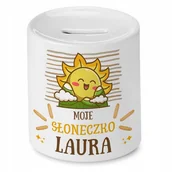 Skarbonki - Skarbonka 330 ml Dla Laury Córki Dziecka Prezent z Nadrukiem ze Zdjęciem + Opakowanie na prezent (wzór 03) - miniaturka - grafika 1