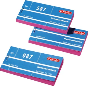 Herlitz Herlitz Nummernblöcke 1-1000 10x100 Abrisse - Pamiętniki, dzienniki, listy - miniaturka - grafika 1