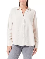 Koszule damskie - VERO MODA Koszula damska VMQUEENY L/S Oversized Shirt EXP GA, Kamie? Pumeksowy, XS - miniaturka - grafika 1