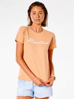 Koszulki dla dziewczynek - Rip Curl SCRIPT STANDARD Dusty Coral t-shirt damski - S - grafika 1