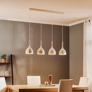 Luminex Noak 3710 lampa wisząca zwis 4x60W E27 biały/naturalny - Lampy sufitowe - miniaturka - grafika 2