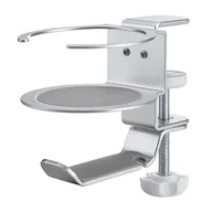 Akcesoria do słuchawek - Spacetronik Uchwyt na słuchawki i kubek do biurka SPB-020S Srebrny - miniaturka - grafika 1