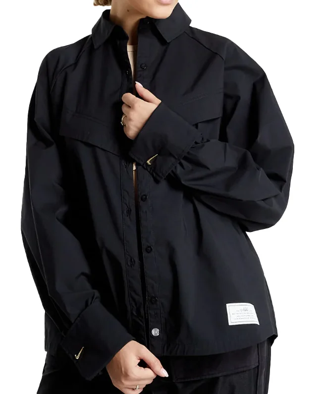 Damska Koszula Nike Icon Clash Długi Rękaw Polo Oversized Fit DD5050-010 S