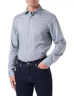 Koszule męskie - Seidensticker Męska koszula biznesowa - Regular Fit - łatwa do prasowania - kołnierz Kent - długi rękaw - 100% bawełna, zielony, 38 - miniaturka - grafika 1