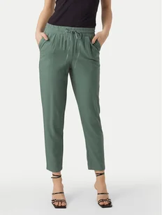 Vero Moda Spodnie materiałowe Jesmilo 10279691 Zielony Regular Fit - Spodnie damskie - miniaturka - grafika 1
