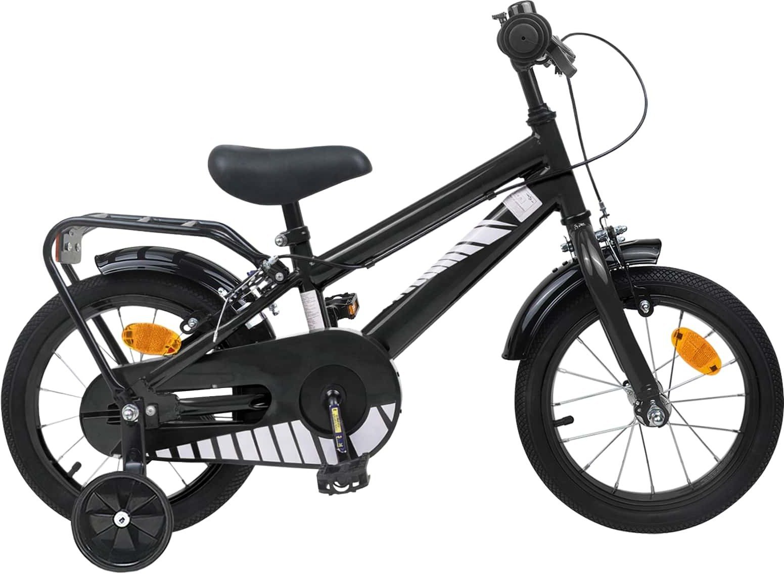 vidaXL vidaXL Rower Dziecięcy 16 Cali dla dzieci w wieku 4-6 lat Czarny