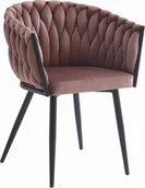 Krzesła - Leobert Krzesło ORION - aksamit ciemny róż / nogi czarne x 1 - miniaturka - grafika 1