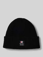 Czapki męskie - Czapka beanie z naszywką z logo - miniaturka - grafika 1