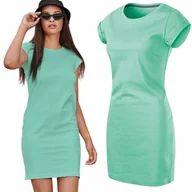Sukienki - Stylowa Sukienka MIĘTOWA Damska Wygodny I Dalikatny Materiał Roz S - miniaturka - grafika 1