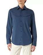 Koszule męskie - G-STAR RAW Męska koszula Slant Pocket Slim, Wielokolorowy (Dk Sea Blue Htr D21087-c965-c987), M - miniaturka - grafika 1