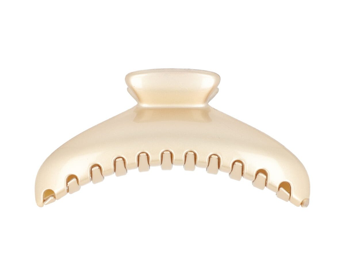 Klamra francuska beżowa brokatowa 4,5x14 cm