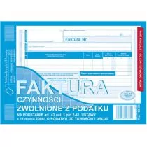 Michalczyk&Prokop FAKTURA CZYNNOŚCI ZWOLN.Z PODATKU A5 WIELOK.198-3 - Druki akcydensowe - miniaturka - grafika 1